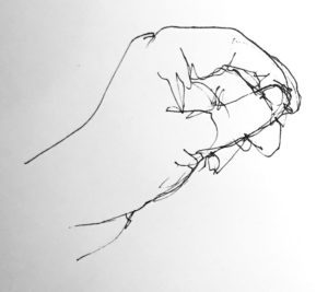 left hand drawing